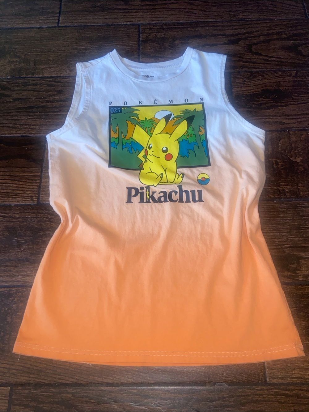Girls' White to Orange Ombre Tank Top Size XL (18-20) Pokémon